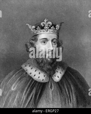 Le Roi Alfred le Grand, portrait. Roi du Wessex de 871 à 899. 849 - Octobre 899. Banque D'Images