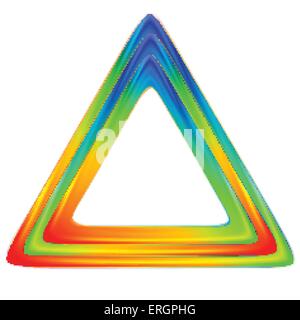 Logo triangle lumineux. Couleurs arc-en-ciel. Conception vectorielle Illustration de Vecteur