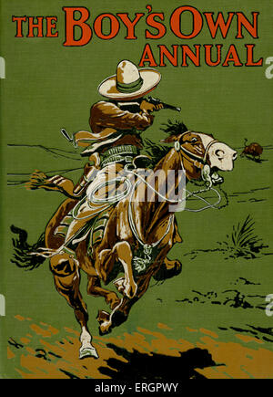 Rurales (Police des frontières nationales du Mexique) des escarmouches sur la frontière. Dessin de Stanley L. Wood (1866 - 1928). Couvrir la Banque D'Images