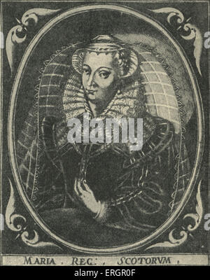 Marie d'Écosse / Mary Queen of Scots, portrait. Scottish queen (14 décembre 1542 - 24 juillet 1567) - 8 décembre 1542 - 8 Banque D'Images