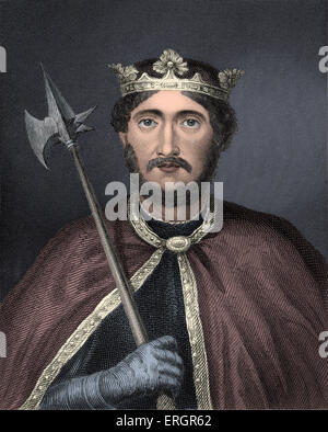 Richard I ou Richard Coeur de Lion, portrait. Roi d'Angleterre à partir de 1189 jusqu'à sa mort. 8 Septembre 1157 - 6 avril 1199. Banque D'Images