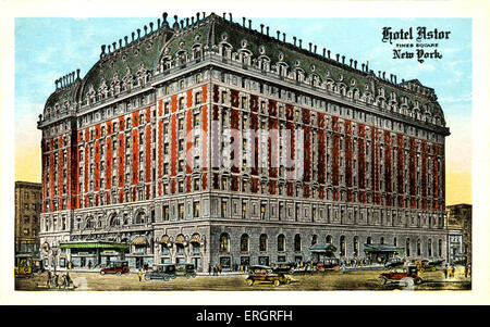 Hôtel Astor sur Times Square, New York City, USA, 1920. Banque D'Images