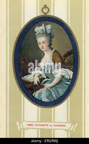 Marie Antoinette, Reine de France 1774 -1793 marié à Louis XVI. D'origine autrichienne, 1755 - 1793. Portrait. Peinture de Banque D'Images