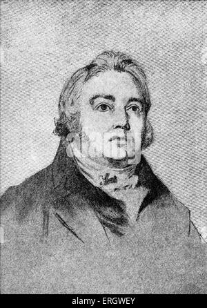 Samuel Taylor Coleridge : anglais, poète, critique et philosophe, 21 octobre 1772 - 25 juillet 1834. Dessin original de Charles Banque D'Images