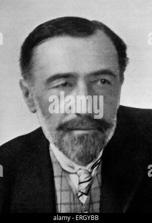 Joseph Conrad (Józef Teodor Konrad Korzeniowski) - JC, romancier polonais : 3 décembre 1857 - 3 août 1924. Banque D'Images