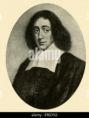 Benedict (Baruch) Spinoza, portrait. Philosophe néerlandais 1632-1677 Banque D'Images