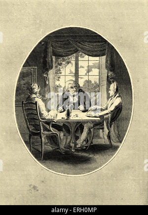Henry Fielding - 'l'histoire de Tom Jones : un enfant trouvé' - Première publication 1749. Sous-titre suivant : 'Thwackum et Squire conteste Banque D'Images