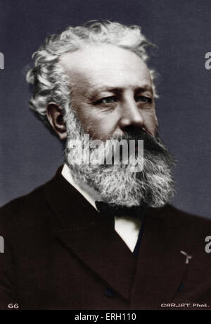 Jules Verne - Portrait. L'écrivain français. 1828-1905. Auteur de "80 jours autour du monde', 'Voyage au centre de la Banque D'Images