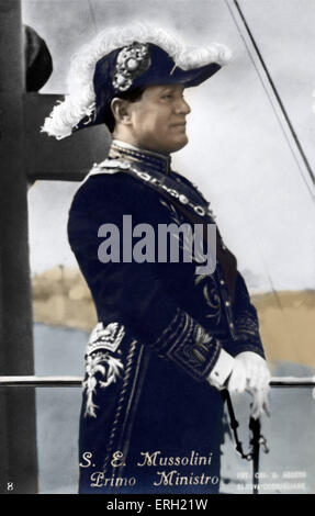 Benito Mussolini - in ornate uniforme. Dictateur italien et leader du mouvement fasciste de 1883 - 1945. Le totalitarisme. Banque D'Images