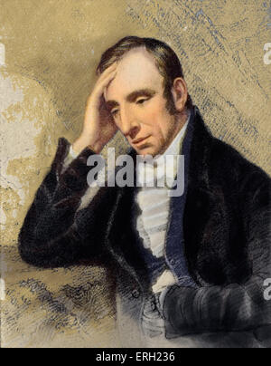 William Wordsworth, poète romantique anglais : 7 avril 1770 - 23 avril 1850. Version colorisée. Banque D'Images