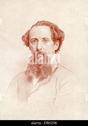 Portrait de Charles Dickens -1861 . . La romancière britannique, 7 février 1812 - 9 juin 1870. Banque D'Images