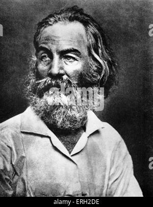 Portrait de Walt Whitman - poète et humaniste américain 31 mai 1819 - 26 mars 1892 Banque D'Images