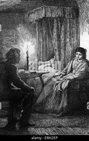 Charles Dickens ' 'Hard Times' . Sous-titre suivant : 'Stephen et Rachel dans la salle des malades '. Illustration par F. Walker. English Banque D'Images