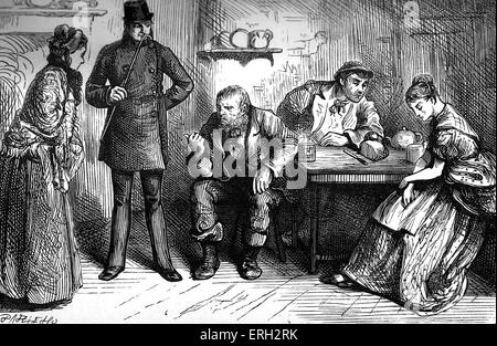 Bleak House de Charles Dickens. Sous-titre suivant :'dans les Brickmaker's Cottage.' CD : romancière anglaise, 7 février 1812 - 9 juin Banque D'Images