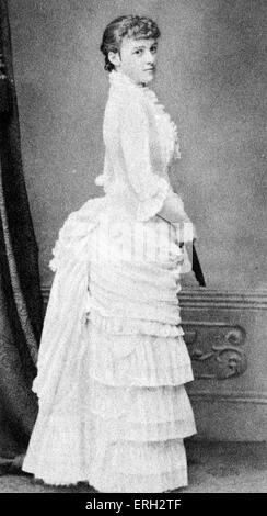 Edith Wharton comme une débutante, c.1862. Le romancier américain, 24 janvier 1862 - 11 août 1937. Banque D'Images