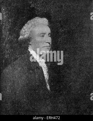 Edmund Burke, portrait de l'homme d'anglo-irlandais, auteur, orateur, philosophe et théoricien politique, 12 janvier 1729 - 9 Banque D'Images