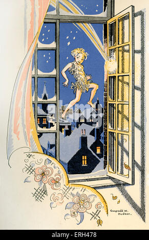 J. M. Barrie 's 'Peter Pan', 'La fenêtre s'ouvrent !" James Matthew Barrie, romancier et dramaturge écossais, 9 mai 1860 - 19 Banque D'Images