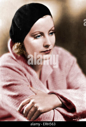 Greta Garbo - portrait. L'actrice suédoise, 18 septembre 1905 - 15 avril 1990. Version colorisée. Banque D'Images