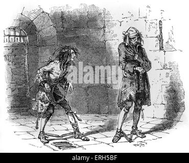 Charles Dickens ' 'Barnaby Rudge' . Sous-titre suivant : "Barnaby" le compagnon. Barnaby rencontre son père en prison. Banque D'Images