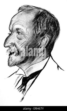 Henry Arthur Jones - portrait. Par Kathleen Shackleton. Le dramaturge anglais, 20 septembre 1851 - 7 janvier 1929. Banque D'Images