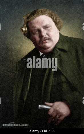 Gilbert Keith Chesterton - portrait de l'écrivain anglais. 29 mai 1874 - 14 juin 1936. Banque D'Images