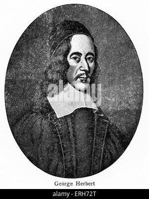 George Herbert . Welsh né poète anglais 3 Avril 1593 - 1 mars 1633 Banque D'Images