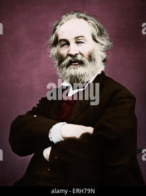 Walt Whitman - portrait - poète et humaniste 31 mai 1819 - 26 mars 1892 Banque D'Images