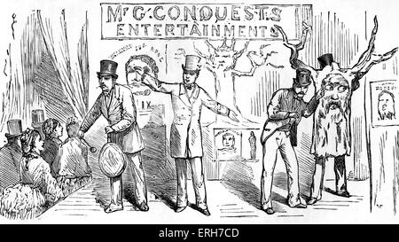 La Conquête M. Bartholomew Fair Entertainment à l'ordre spectaculaire Fête, Alexandra Palace, Londres 1875. Sous-titre suivant : "Show Banque D'Images