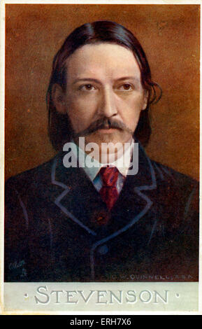 Robert Louis Stevenson - portrait par C. W. Quinnell. Écrivain écossais : 13 novembre 1850 - 3 décembre 1894. Une partie de la 'Men de Banque D'Images