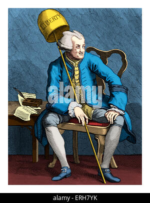 John Wilkes - portrait de l'homme politique anglais écrit à son bureau , 1786 17 octobre 1725 - 29 décembre 1797. Il a mis sur pied Banque D'Images