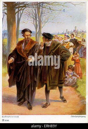 Faust de Johann Wolfgang von Goethe. L'écrivain et philosophe allemand : 28 août 1749 - 22 mars 1832. Illustration de Faust Banque D'Images