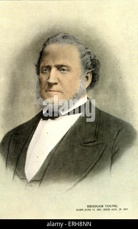 Nous Mormon Brigham Young - leader et fondateur de Salt Lake City en Utah. 1801-1877 Banque D'Images