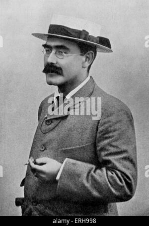 M. Rudyard Kipling, portrait. Poète et romancier français. B. 30 décembre 1865 (à Mumbai ) - D. Janvier 1936. Banque D'Images