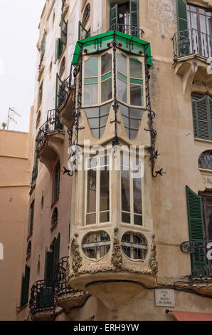 Détail de l'Hotel Rey à Palma Majorque détail fenêtre Banque D'Images