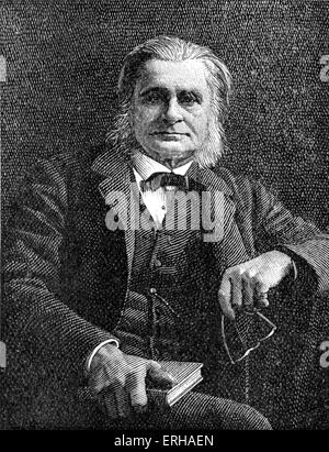 Thomas Henry Huxley (4 mai 1825 - 29 juin 1895). Biologiste anglais et ardent promoteur de la théorie de l'évolution de Darwin. Banque D'Images