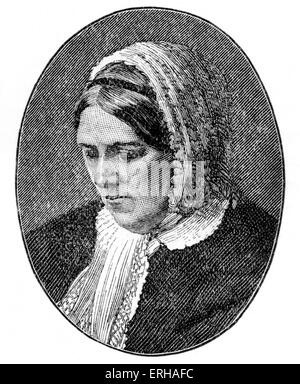 Harriet Martineau (12 juin 1802 - 27 juin 1876). Théoricien social anglais et écrivain Whig, souvent cité comme la première femme Banque D'Images