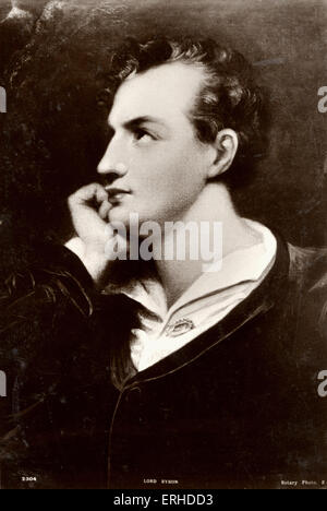 Lord Byron - Portrait de la poète britannique, 1788-1824 Photo rotatif Banque D'Images