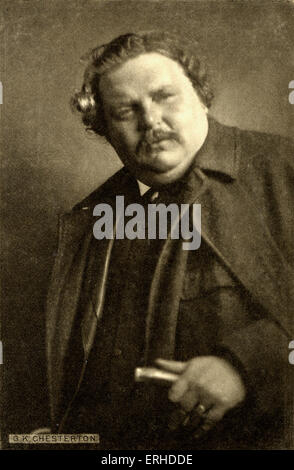Gilbert Keith Chesterton - portrait de l'écrivain anglais. 29 mai 1874 - 14 juin 1936. Banque D'Images