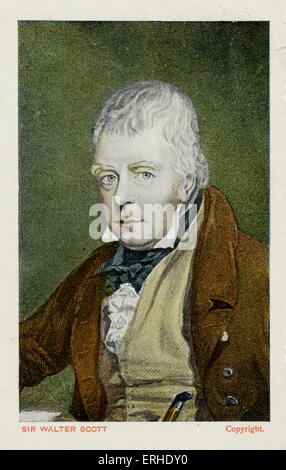 Sir Walter Scott, portrait. Romancier et poète anglais, 1771-1832 Banque D'Images