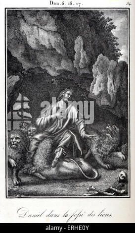 Bible, Daniel dans le lion 's den exilé à Babylone sous le règne de Nebuchadnezzah. Nabucodonosor (Nabucco, Nebucadnetsar) Banque D'Images