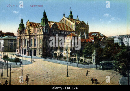 Cologne / Koln / Coln Opera House au début du xxe siècle carte postale teinté Banque D'Images