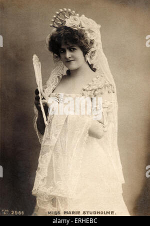 Marie Studholme - actrice anglaise, artiste et célèbre la beauté de carte postale 1875-1930. Membre de la compagnie de théâtre de critère. Banque D'Images