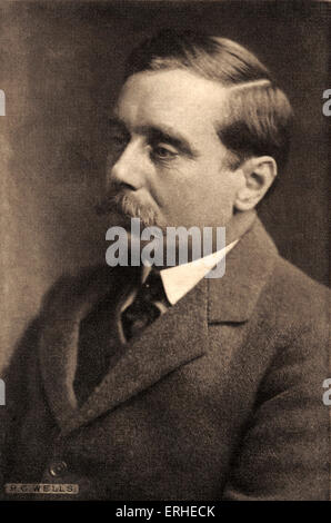 H G Wells, (Herbert George) - La romancière anglaise, écrivain et historien populaire 1866-1946 Banque D'Images