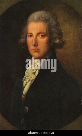 William Pitt - Portrait de l'homme politique anglais par Gainsborough Dupont 28 mai 1759 - 23 janvier 1806. Le Premier ministre britannique Banque D'Images