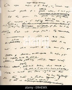 Charles Robert Darwin - Page d'un manuscrit par le naturaliste anglais, l'auteur (avec Alfred Wallace) de la théorie de Banque D'Images