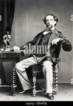 Charles Dickens - Portrait de l'écrivain anglais. 1812-1870 Banque D'Images