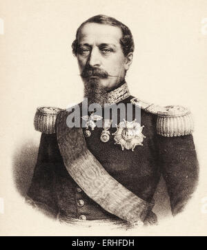 Napoléon III - portrait en uniforme. 20 avril 1808 - 9 janvier 1873. Tentative de coup d'État contre le roi français Louis Philippe. Banque D'Images