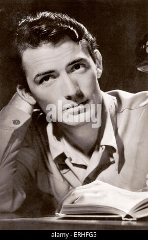 Gregory Peck - portrait - acteur de cinéma 5 Avril 1916 - 12 juin 2003 - Photo : RKO Radio. Photo Publicité Banque D'Images