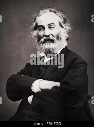 Walt Whitman - portrait - poète et humaniste 31 mai 1819 - 26 mars 1892 Banque D'Images