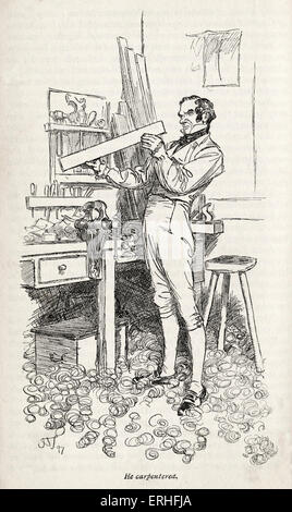 Jane Austen roman Persuasion' '' - 1816 écrit et publié en 1818. Sous-titre suivant : ''Il carpentered' edition illustrée Banque D'Images
